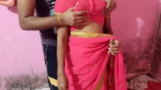 Gramathu Tamil Aunty Pink Saree Kazhati Thirutu Sex
