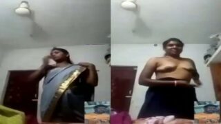 Salem aunty saree kayati mulai koothi meethu bra pavadai anigiral