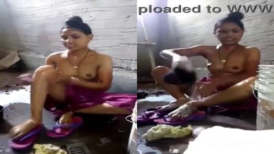 Village girl meena topless nude bathing seikiral