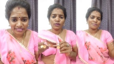 Trichy Sadhana Aunty mulai kanbikum live mms video