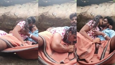 Gingee kottaiyil mama paiyanudan outdoor quick sex