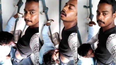 Trichy gay paiyan sunniyai adithukonde pool oombum mms