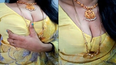 Chennai rich housewife big boobs thadavum hot clip