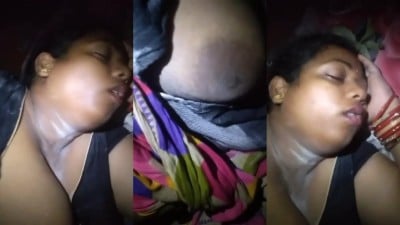 Sleeping keerthana anni blouse kazhati mulai video eduthen